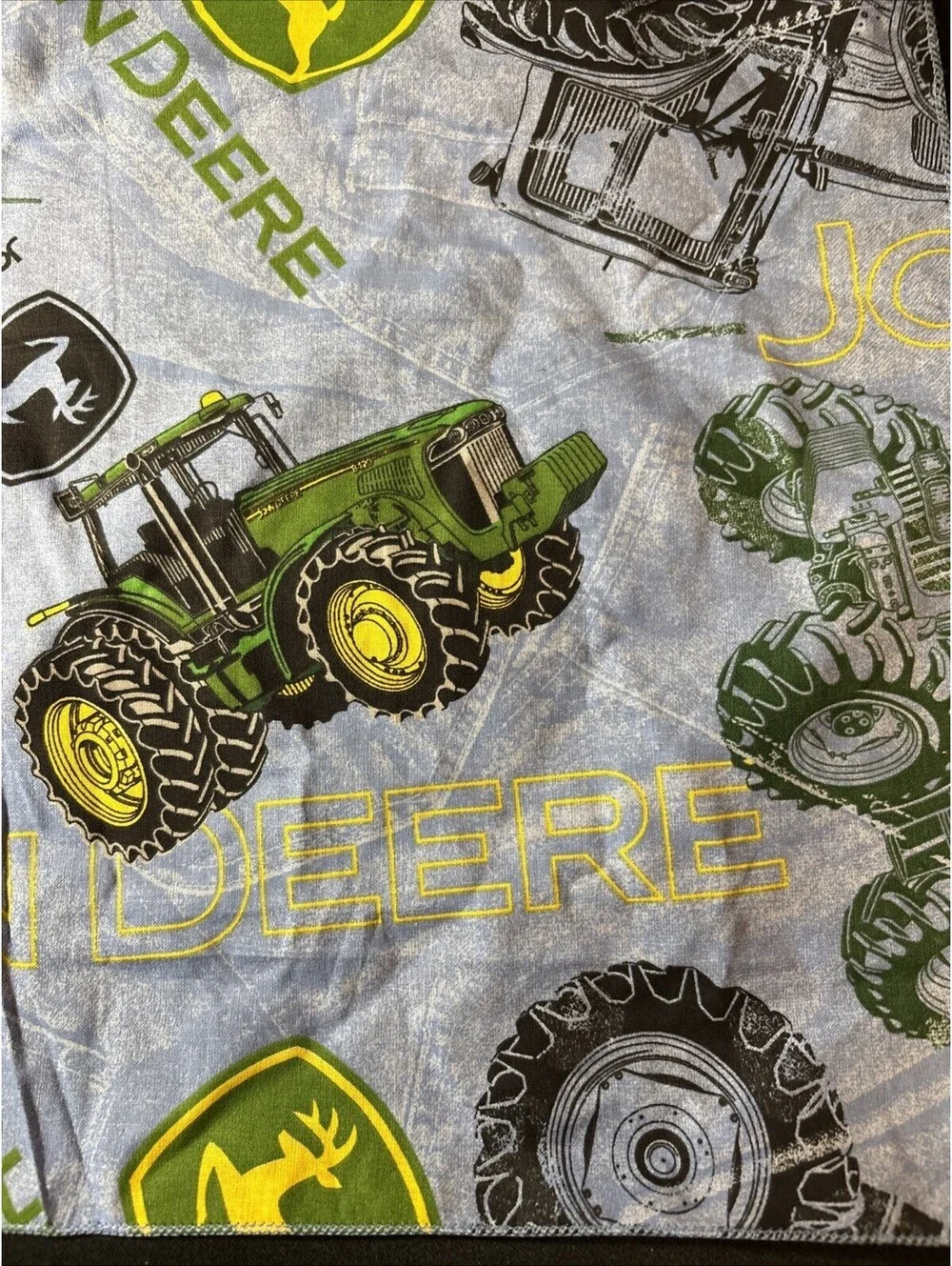 Lot 2 NEW NOS Vintage John Deere Bandana Handkerchief Denim Color USA 21” X 21”